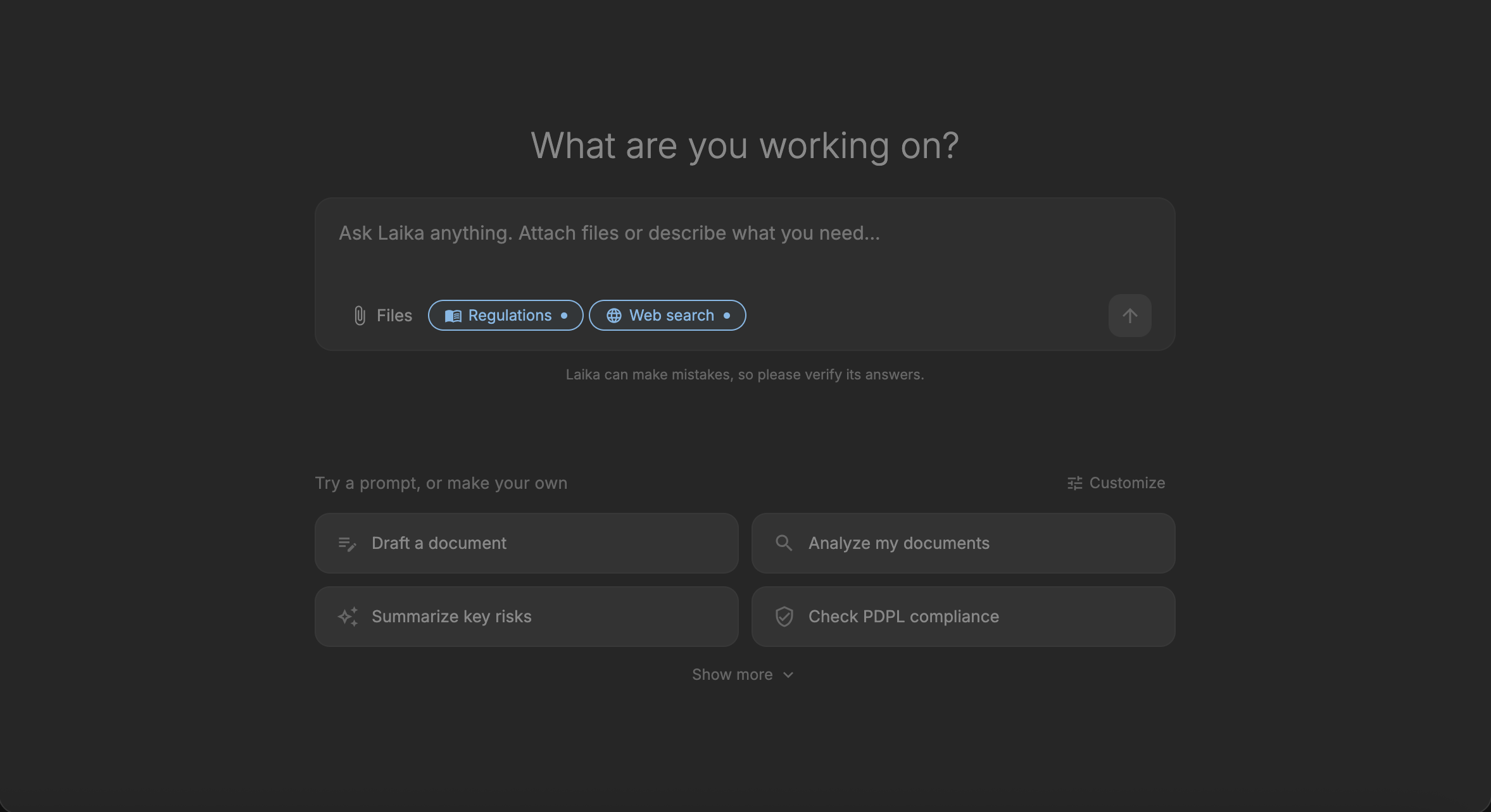Laika unified chat — AI-powered legal assistant for Saudi law