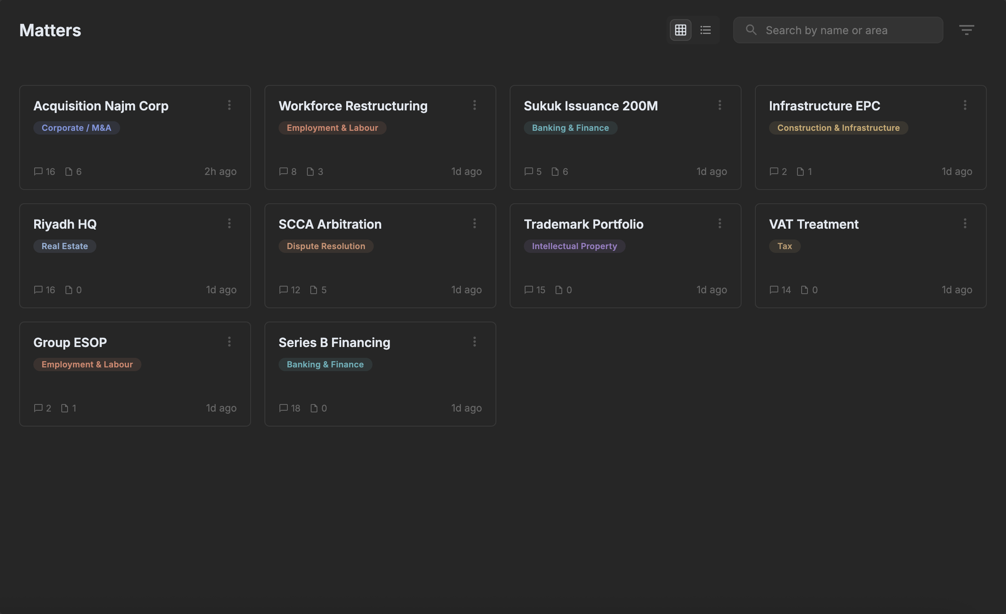 Laika — every legal matter in one workspace